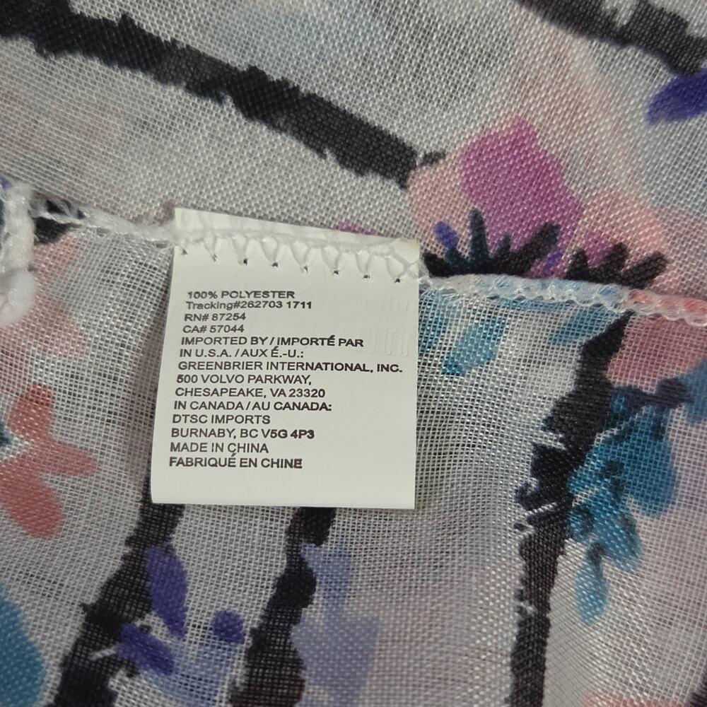 Multi Color Floral Infinity Scarf One Size - Picture 2 of 2